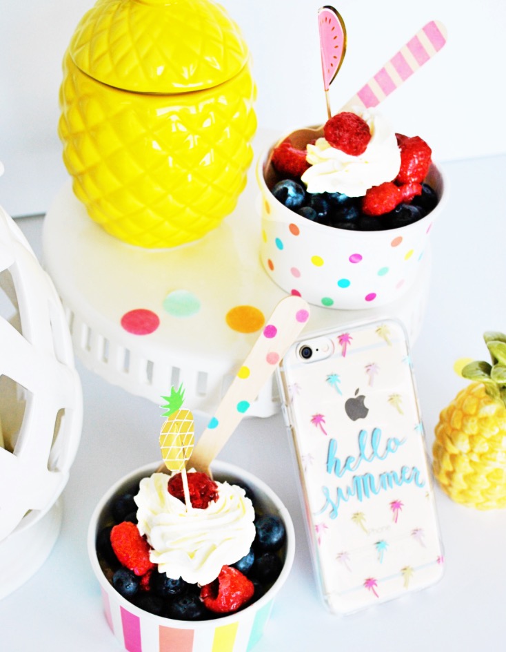 ice cream cups from The Bakers Party shop and how i used them · The